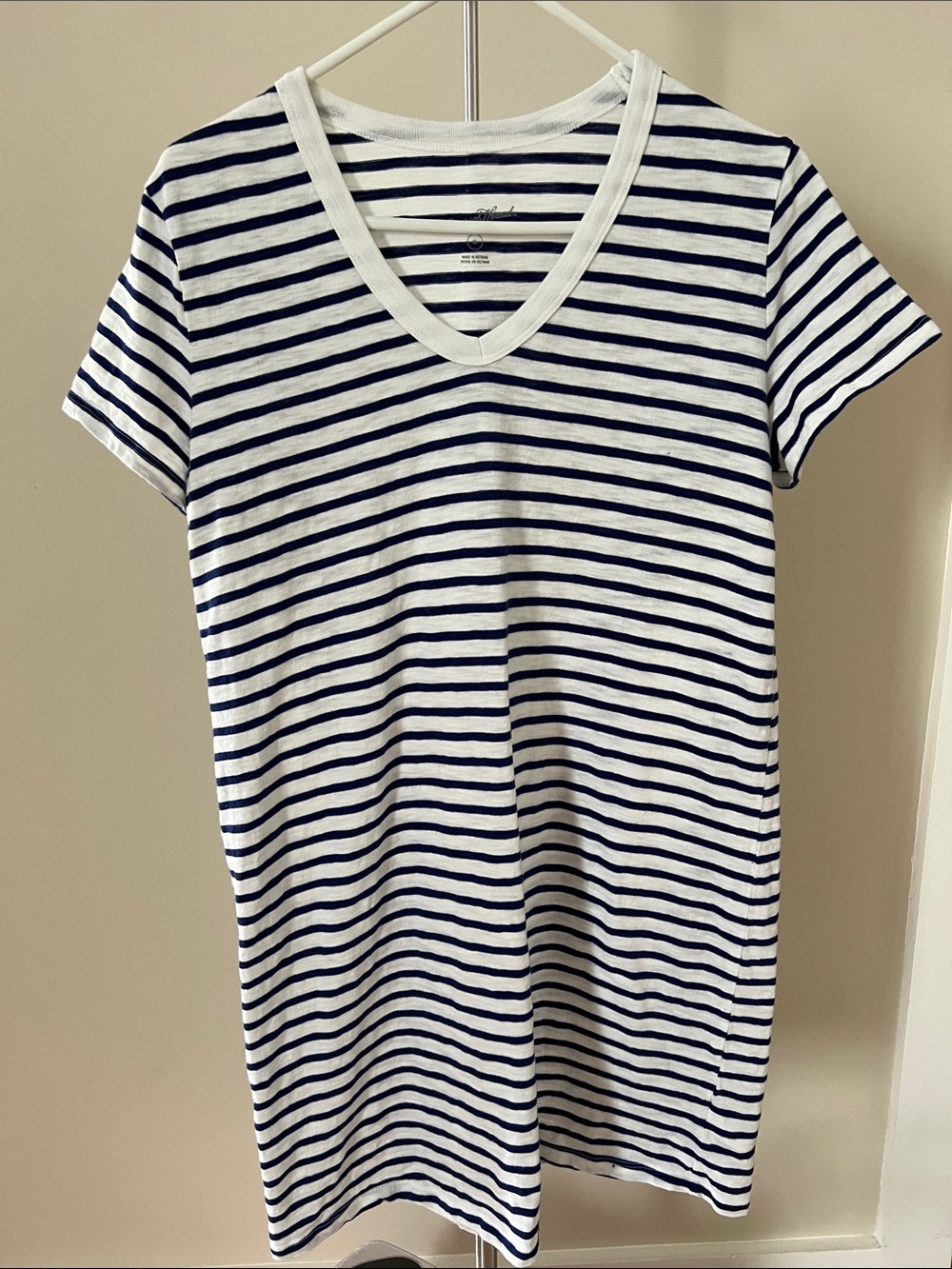 Universal Thread Royal Blue and White Stripe T-Shirt Dress